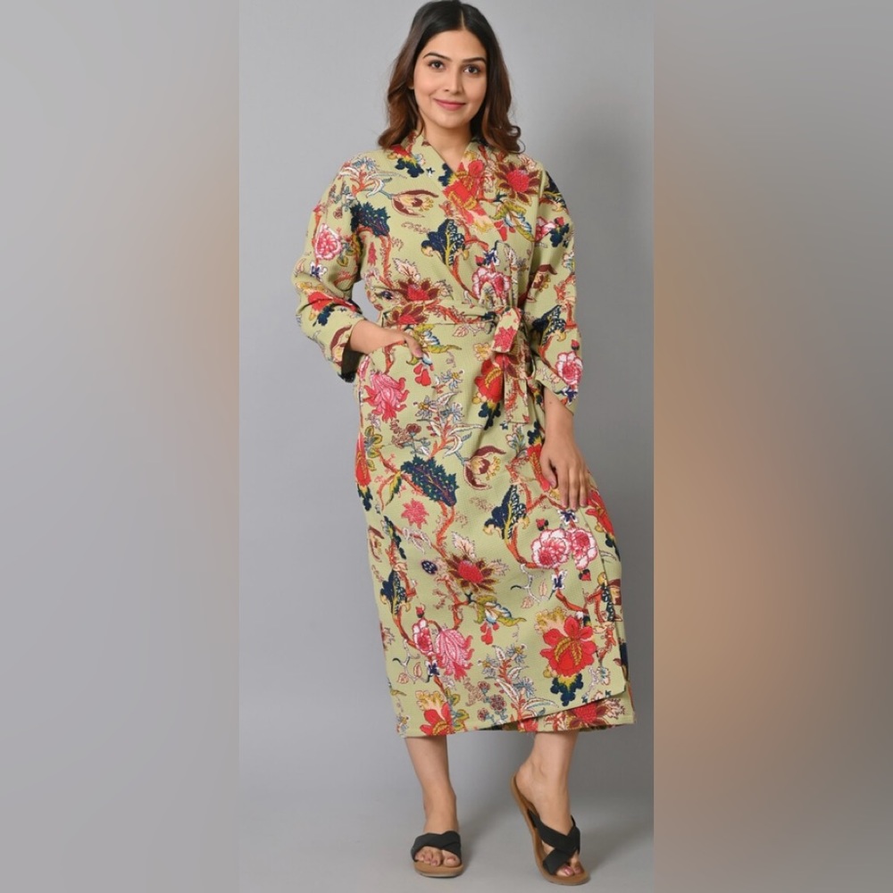 COPY - Bohemian tropical print Kimono/Robe.
